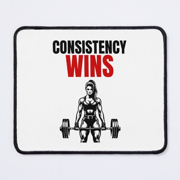 Item preview, Consistency Wins - Fitness Motivation Design designed and sold by DomKo10.