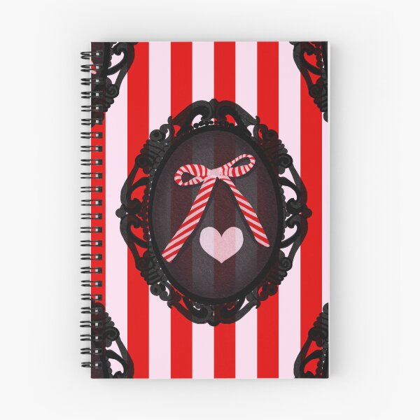 Item preview, My Gothic Romance – Victorian Cameo Bow Pattern in Pink Black and Crimson designed and sold by VirtuallyCreativ .