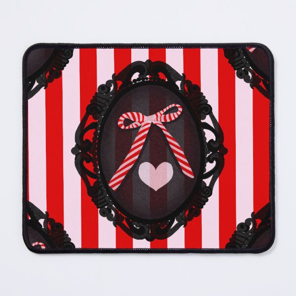 Item preview, My Gothic Romance – Victorian Cameo Bow Pattern in Pink Black and Crimson designed and sold by VirtuallyCreativ .