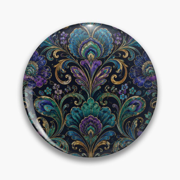 Artikelvorschau, Jugendstil Flower Power Mitternachtsopal entworfen und verkauft von PureVintageLove.