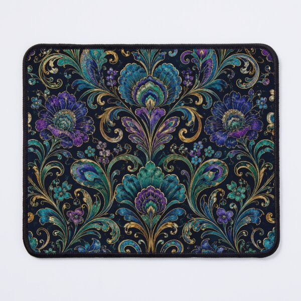 Item preview, Art Nouveau Flower Power Midnight Opal designed and sold by PureVintageLove.