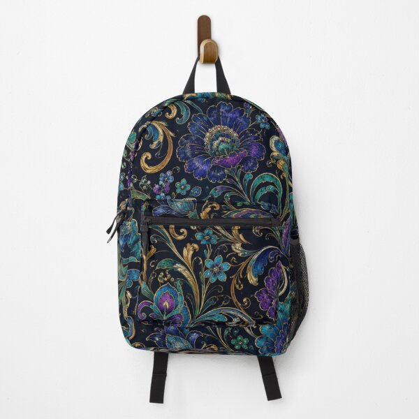 Item preview, Art Nouveau Flower Power Midnight Opal designed and sold by PureVintageLove.