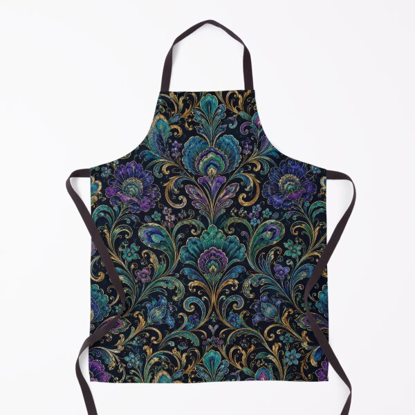 Item preview, Art Nouveau Flower Power Midnight Opal designed and sold by PureVintageLove.