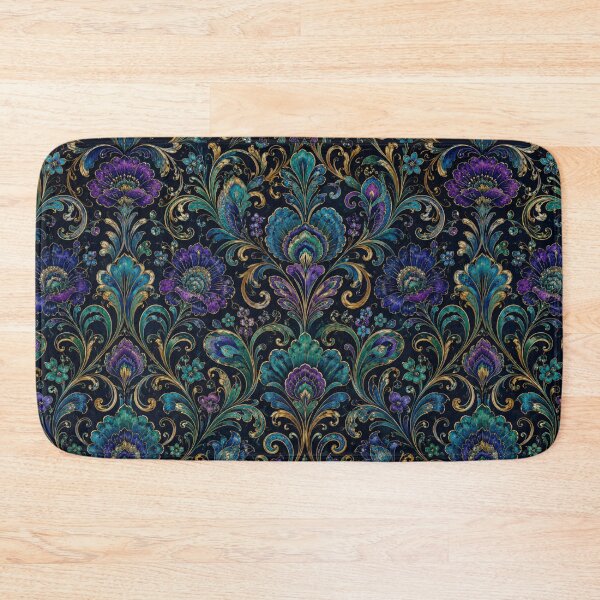 Item preview, Art Nouveau Flower Power Midnight Opal designed and sold by PureVintageLove.