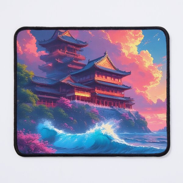 Item preview, Dreamwave Pagoda by the Sea designed and sold by ZenGrooves.