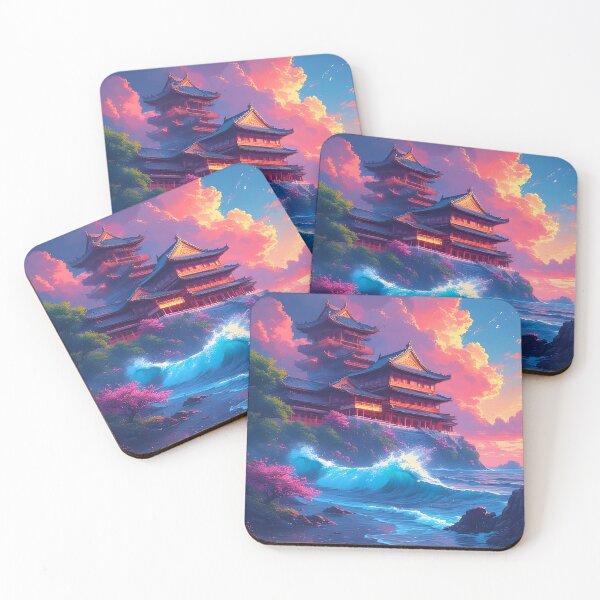 Item preview, Dreamwave Pagoda by the Sea designed and sold by ZenGrooves.