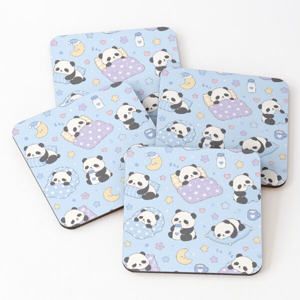 Item preview, Sleepy Panda Pillow Party Kawaii Pattern designed and sold by Soft Berry Studio.