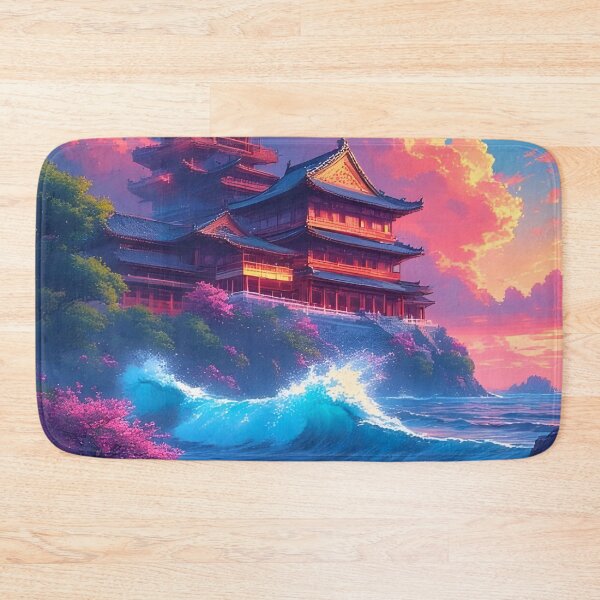 Item preview, Dreamwave Pagoda by the Sea designed and sold by ZenGrooves.