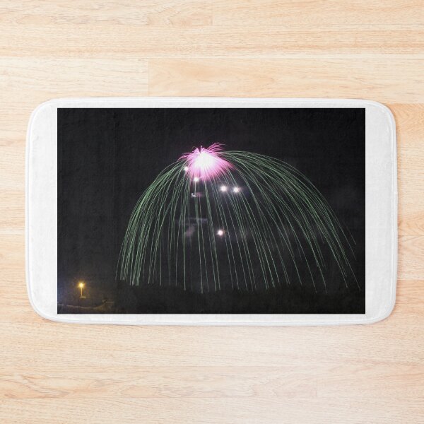 Item preview, Fireworks Burst Over Dark Sky, Long Exposure Celebration Night Display designed and sold by Nmallia.