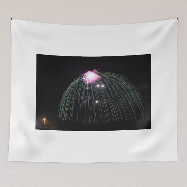 Item preview, Fireworks Burst Over Dark Sky, Long Exposure Celebration Night Display designed and sold by Nmallia.