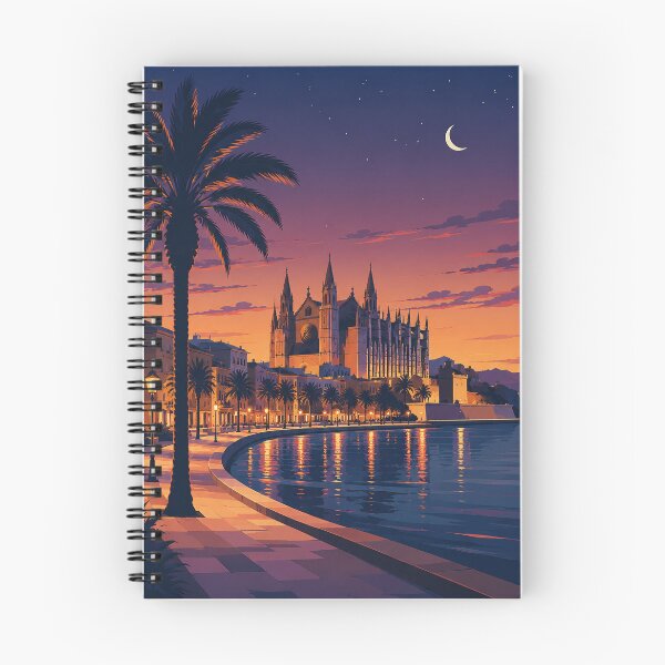 Item preview, Palma de Mallorca Evening Travel Poster – Vintage Mediterranean Wall Art designed and sold by pod24.