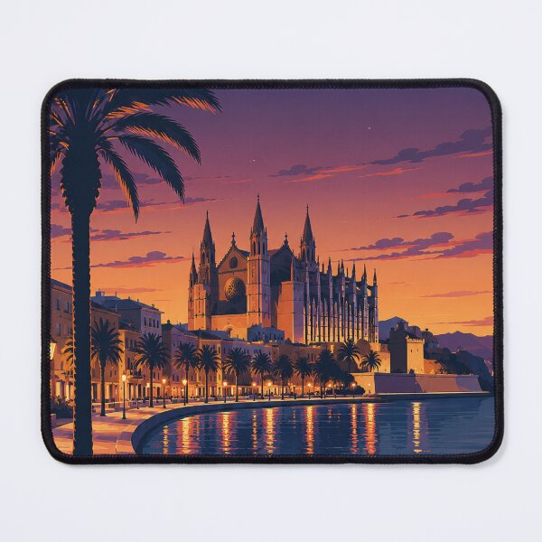 Item preview, Palma de Mallorca Evening Travel Poster – Vintage Mediterranean Wall Art designed and sold by pod24.