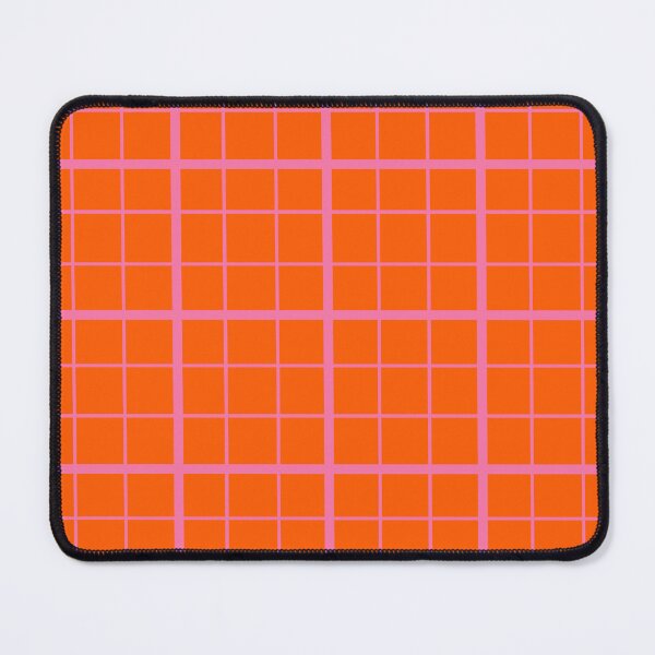 Item preview, Pink On Orange Grid Windowpane Check Design designed and sold by PatternTitan.