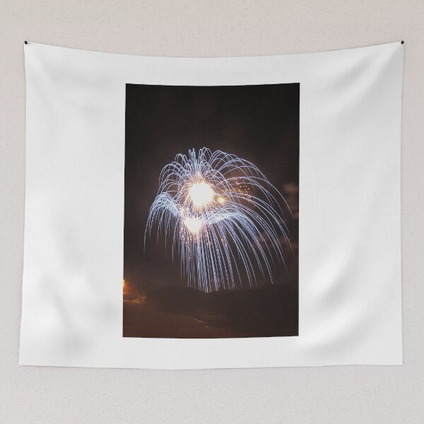 Item preview, Fireworks Burst Over Dark Sky, Long Exposure Celebration Night Display designed and sold by Nmallia.