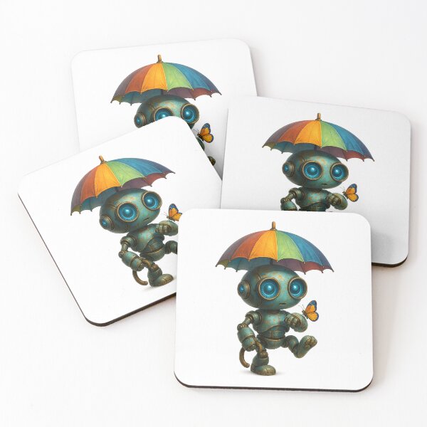 Item preview, Friendly Robot – Cute Umbrella Robot Design designed and sold by Yomere.