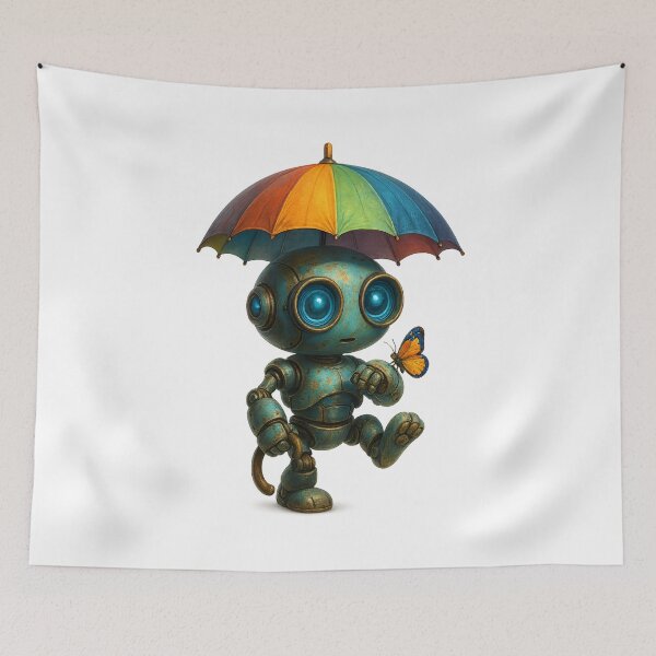 Item preview, Friendly Robot – Cute Umbrella Robot Design designed and sold by Yomere.