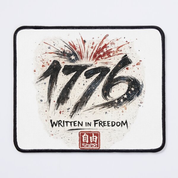 Item preview, Written in Freedom – 1776 Japanese Calligraphy Patriotic Design designed and sold by AndrewYoko.