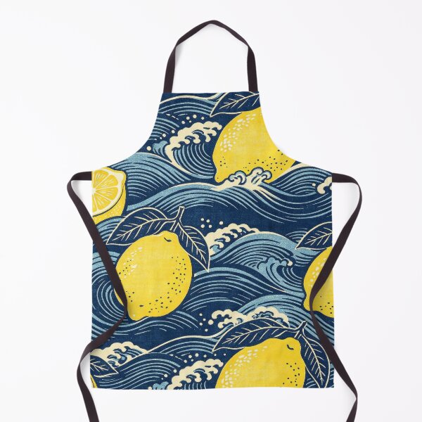 Item preview, Lemon Wave Textile Pattern designed and sold by synthoso.