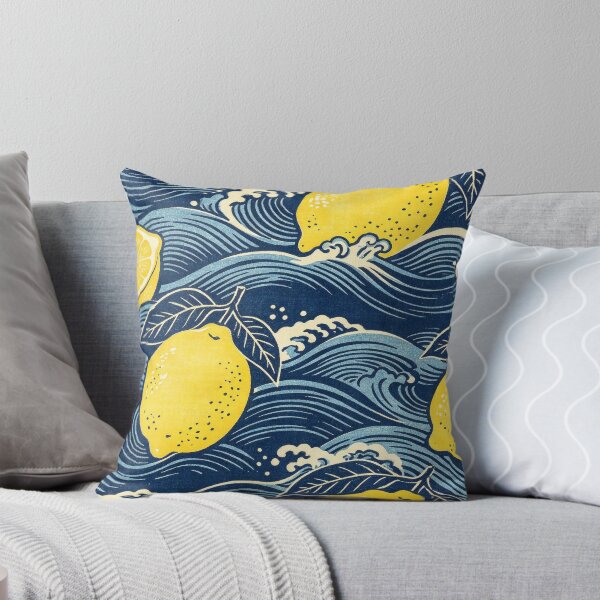 Item preview, Lemon Wave Textile Pattern designed and sold by synthoso.