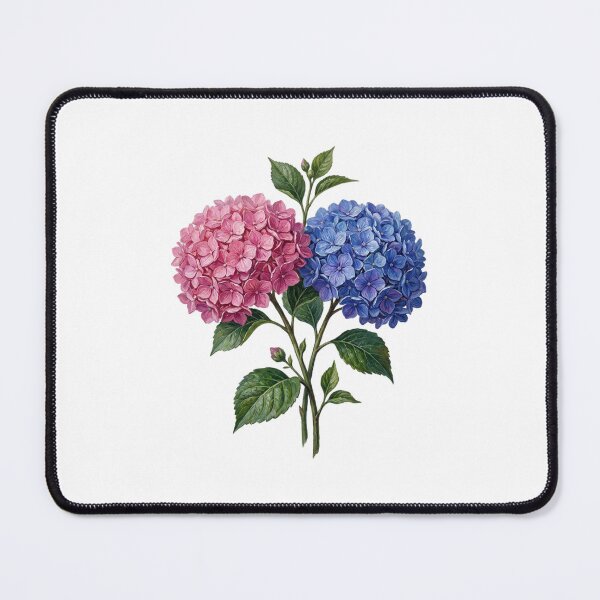 Item preview, Pink and Blue Hydrangea Botanica Watercolor Painting designed and sold by SOUFIANE1991.