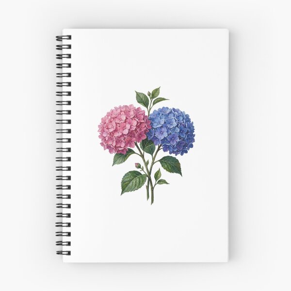 Item preview, Pink and Blue Hydrangea Botanica Watercolor Painting designed and sold by SOUFIANE1991.