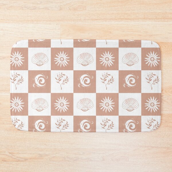 Item preview, Painted Patches - Coastal Delight - terracotta white  designed and sold by Stephanie Fiona Design.