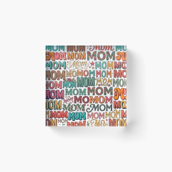 Item preview, Colorful Mom Typography Pattern designed and sold by Imaginarium of Chaos falcon88 .