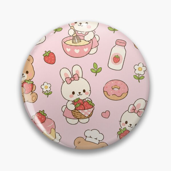 Item preview, Cute Bunny Lemon Bakery Kawaii Pattern designed and sold by Soft Berry Studio.
