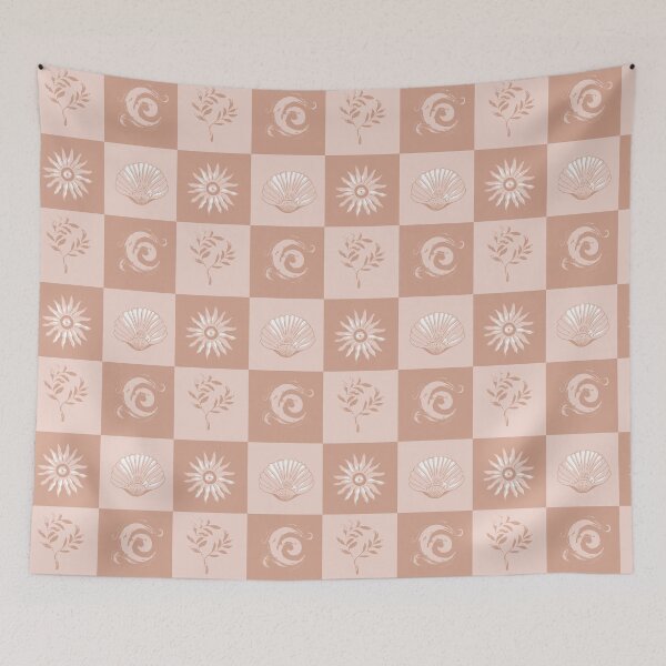 Item preview, Painted Patches - Coastal Delight - pink tan designed and sold by Stephanie Fiona Design.