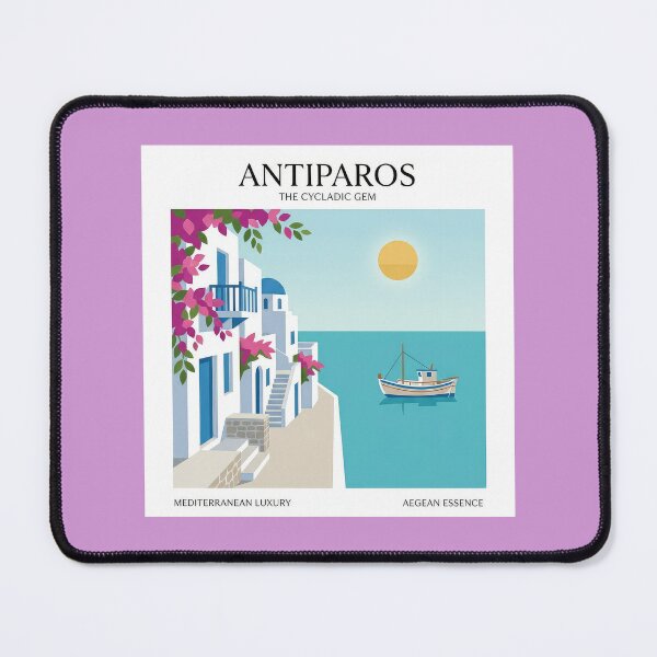 Item preview, Antiparos Greece Mediterranean Summer - Vintage Illustration No3 designed and sold by angelisart.