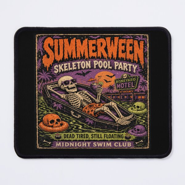 Item preview, Summerween Skeleton Pool Party Retro Halloween designed and sold by POD DYNASTY.