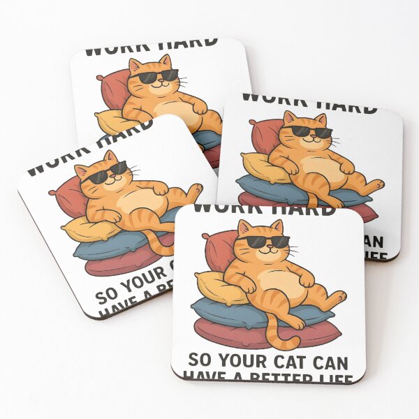 Item preview, Spoil Your Cat Life – Lazy Cat on Pillow Throne Funny Tee designed and sold by Glamour Gaze .