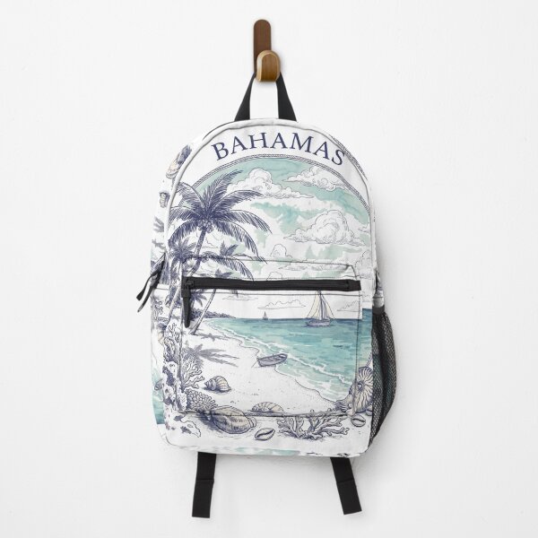 Item preview, Bahamas Tropical Beach Paradise Illustration designed and sold by jcsstore.