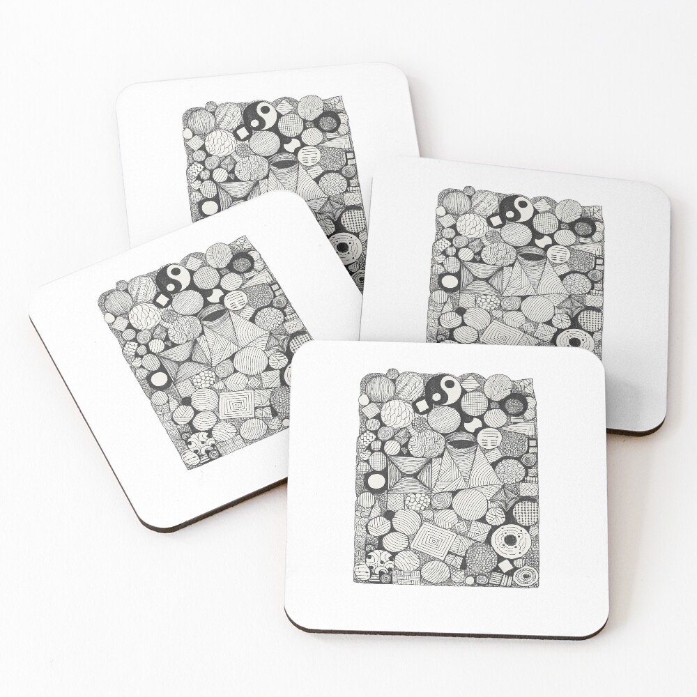 Item preview, Coasters (Set of 4) designed and sold by CartoonistLab.