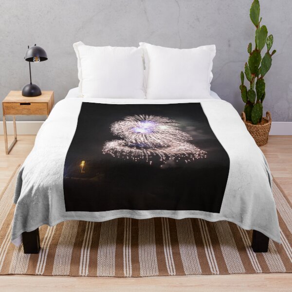 Item preview, Fireworks Burst Over Dark Sky, Long Exposure Celebration Night Display designed and sold by Nmallia.