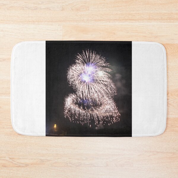 Item preview, Fireworks Burst Over Dark Sky, Long Exposure Celebration Night Display designed and sold by Nmallia.