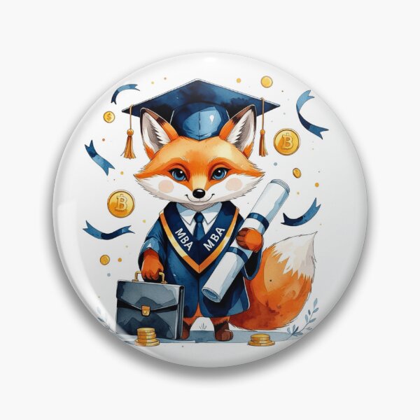 Item preview, Watercolor Fox MBA Business School Graduate designed and sold by AQUILAKREO.