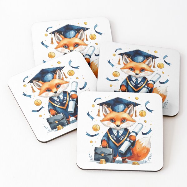 Item preview, Watercolor Fox MBA Business School Graduate designed and sold by AQUILAKREO.
