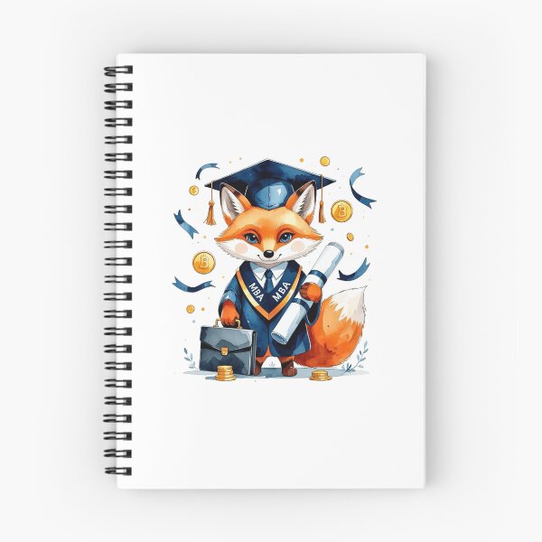 Item preview, Watercolor Fox MBA Business School Graduate designed and sold by AQUILAKREO.