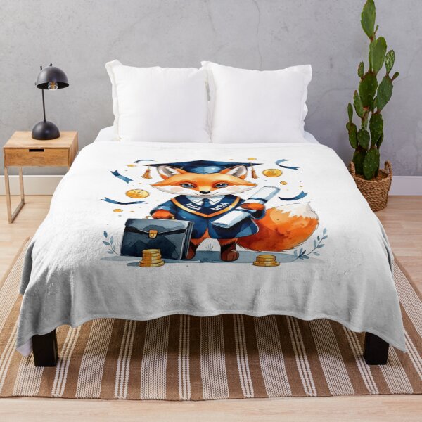 Item preview, Watercolor Fox MBA Business School Graduate designed and sold by AQUILAKREO.