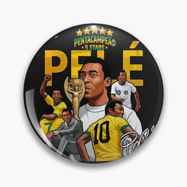 Item preview, Pelé Brazilian Football Five- Title Holder designed and sold by Tsugraf Designs.