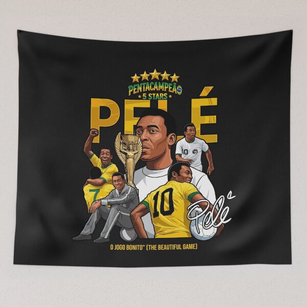 Item preview, Pelé Brazilian Football Five- Title Holder designed and sold by Tsugraf Designs.