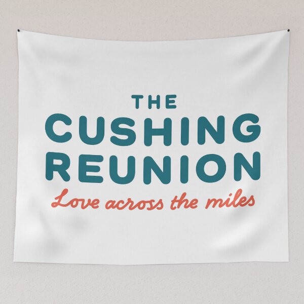 Item preview, Cushing Reunion Text Teal Red designed and sold by lightshipdesign.