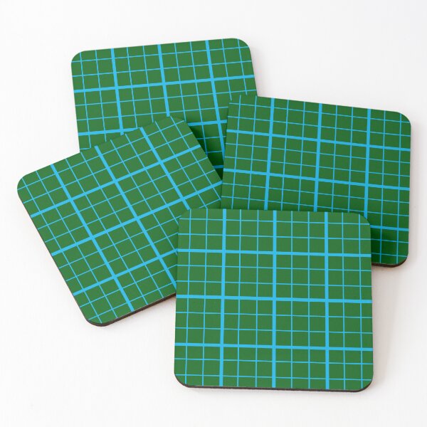 Item preview, Blue On Green Grid Windowpane Check Design  designed and sold by PatternTitan.