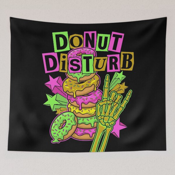 Item preview, Y2K Pop Punk Donut Disturb Skeletal Hand Art designed and sold by EKHOAISTORE.