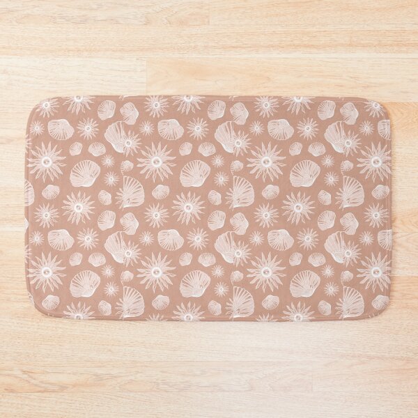 Item preview, Shells and Sol - Coastal Delight - terracotta designed and sold by Stephanie Fiona Design.