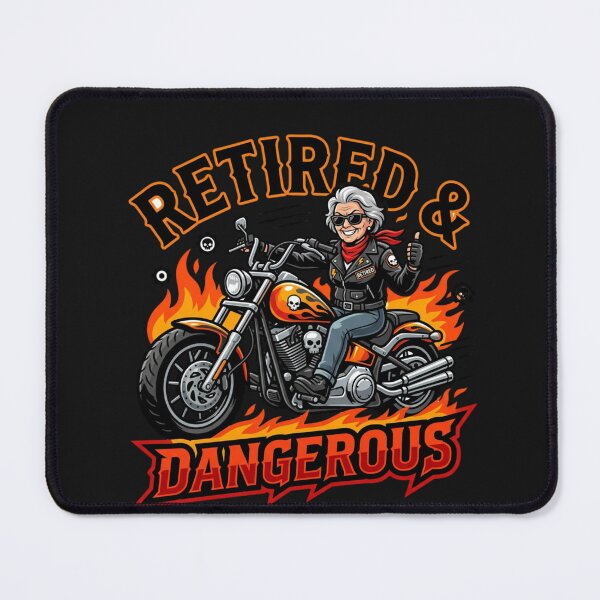 Item preview, Retired Woman Motorcycle Enthusiast Graphic designed and sold by Tsugraf Designs.