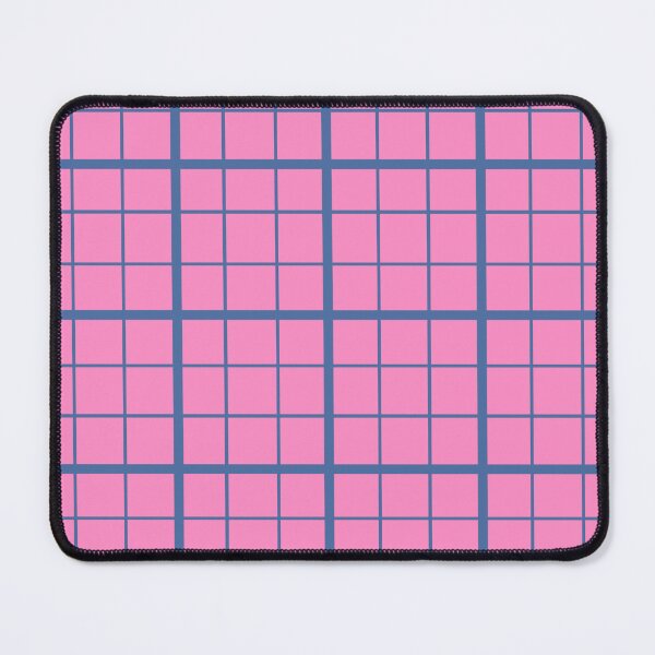 Item preview, Blue On Pink Grid Windowpane Check Design designed and sold by PatternTitan.