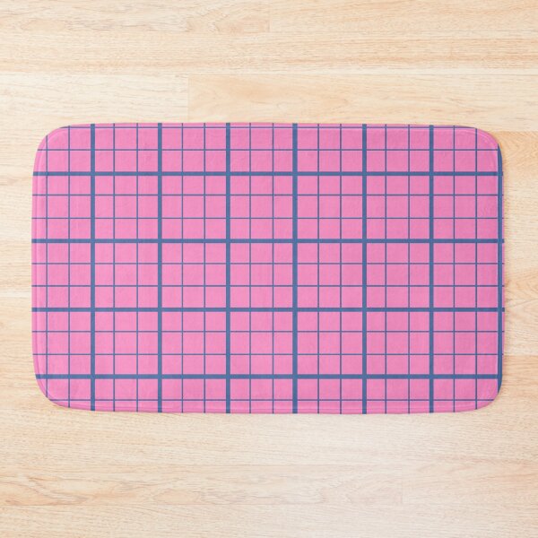 Item preview, Blue On Pink Grid Windowpane Check Design  designed and sold by PatternTitan.