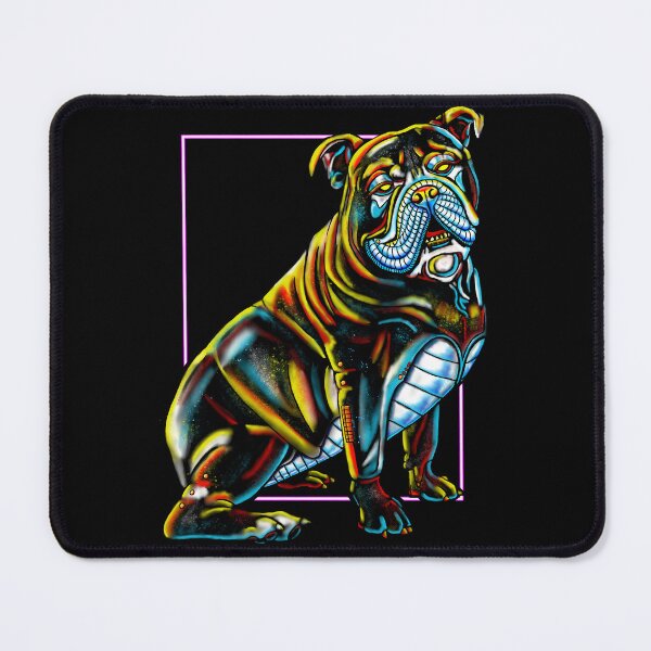 Item preview, Neon Bulldog - Cyber Pug designed and sold by Zenvie.